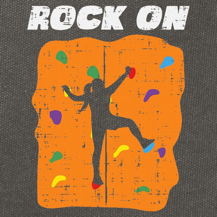 Climbing Rock On Wall Climber Bouldering Women Cotton Canvas Backpack
