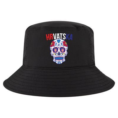 Croatia Hrvatska Soccer Skull Cool Comfort Performance Bucket Hat