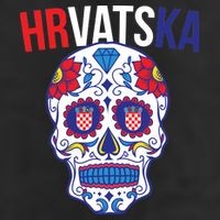 Croatia Hrvatska Soccer Skull 7 Panel Mesh Trucker Snapback Hat