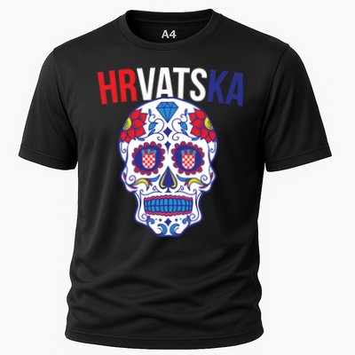 Croatia Hrvatska Soccer Skull Performance Shirt