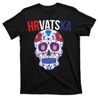 Croatia Hrvatska Soccer Skull T-Shirt