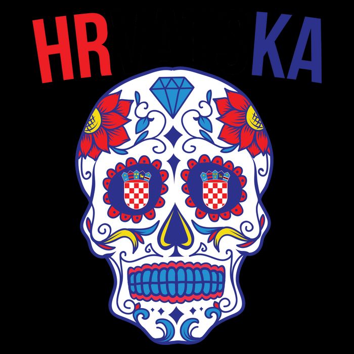 Croatia Hrvatska Soccer Skull Mug