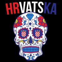 Croatia Hrvatska Soccer Skull Flatbill Hat