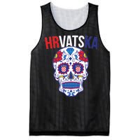 Croatia Hrvatska Soccer Skull Mesh Reversible Basketball Jersey Tank