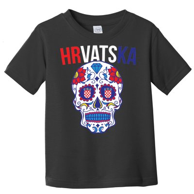 Croatia Hrvatska Soccer Skull Toddler T-Shirt