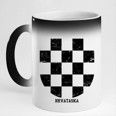 Croatia HRVATSKA Team Jersey 11oz Black Color Changing Mug