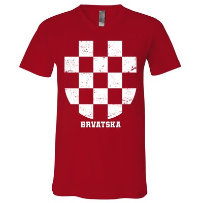 Croatia HRVATSKA Team Jersey V-Neck T-Shirt