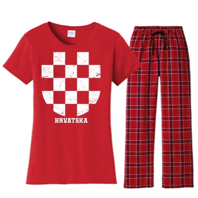 Croatia HRVATSKA Team Jersey Women's Flannel Pajama Set