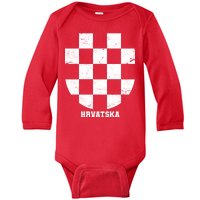 Croatia HRVATSKA Team Jersey Baby Long Sleeve Bodysuit