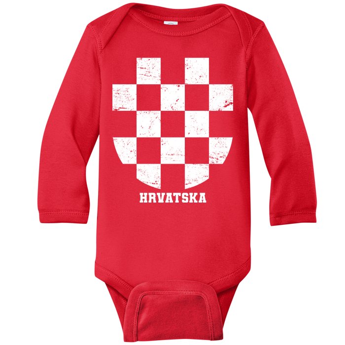 Croatia HRVATSKA Team Jersey Baby Long Sleeve Bodysuit