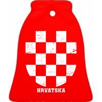 Croatia HRVATSKA Team Jersey Ceramic Bell Ornament