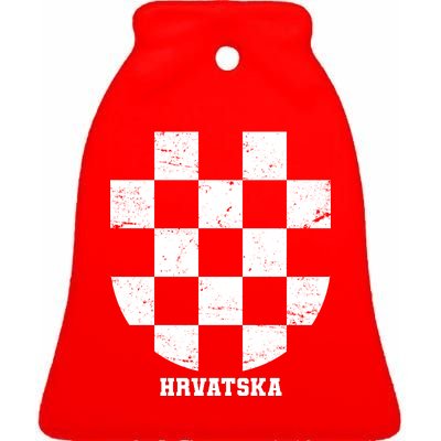 Croatia HRVATSKA Team Jersey Ceramic Bell Ornament