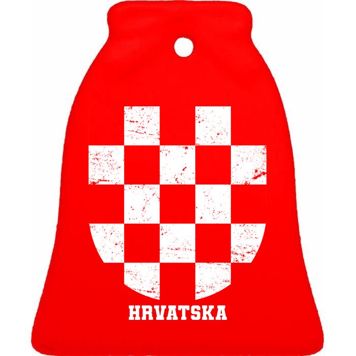 Croatia HRVATSKA Team Jersey Ceramic Bell Ornament