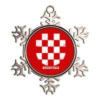 Croatia HRVATSKA Team Jersey Metallic Star Ornament