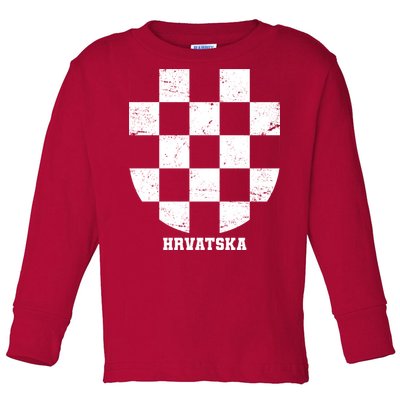 Croatia HRVATSKA Team Jersey Toddler Long Sleeve Shirt