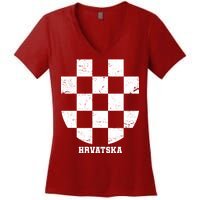 Croatia HRVATSKA Team Jersey Women's V-Neck T-Shirt