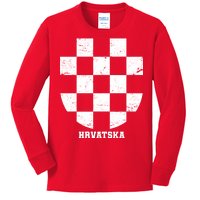 Croatia HRVATSKA Team Jersey Kids Long Sleeve Shirt