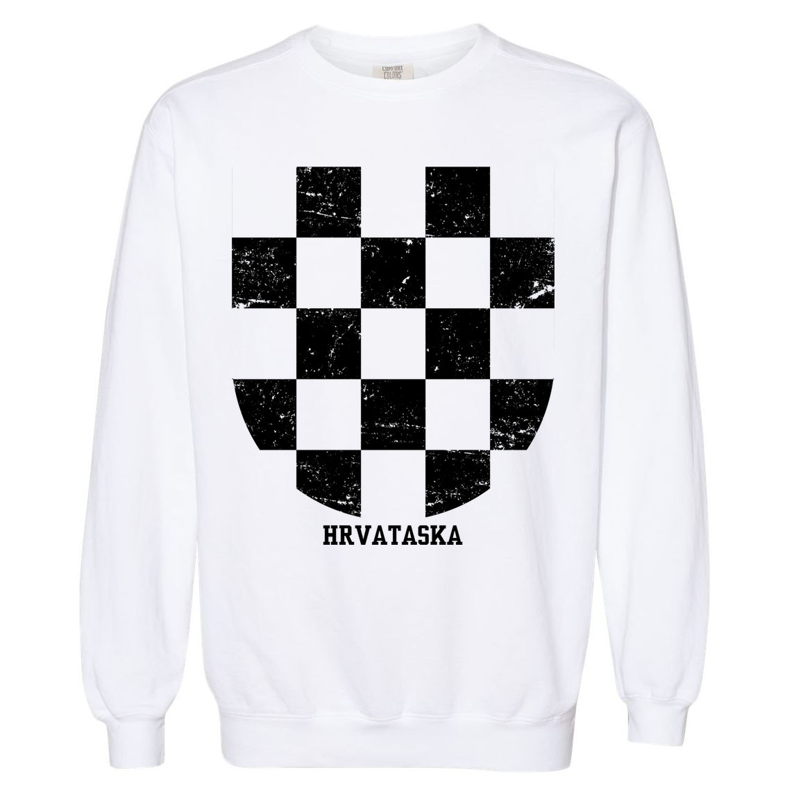 Croatia HRVATSKA Team Jersey Garment-Dyed Sweatshirt