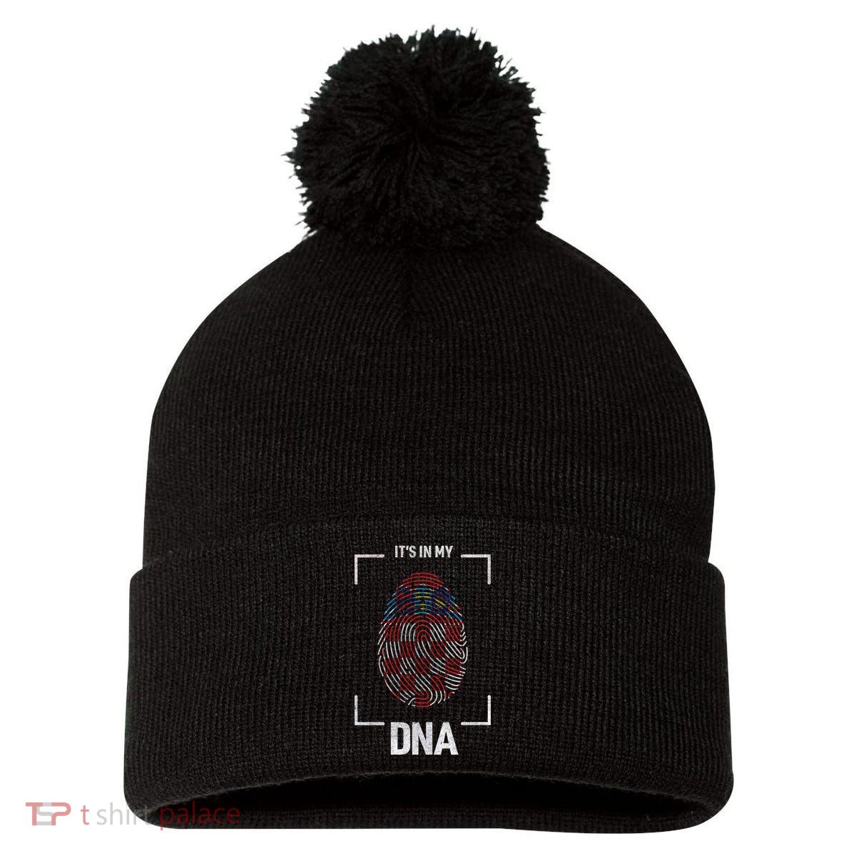 Croatia It's My DNA Pom Pom 12in Knit Beanie