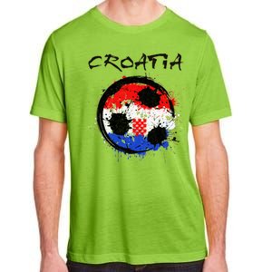 Croatia Soccer Ball Flag Adult ChromaSoft Performance T-Shirt