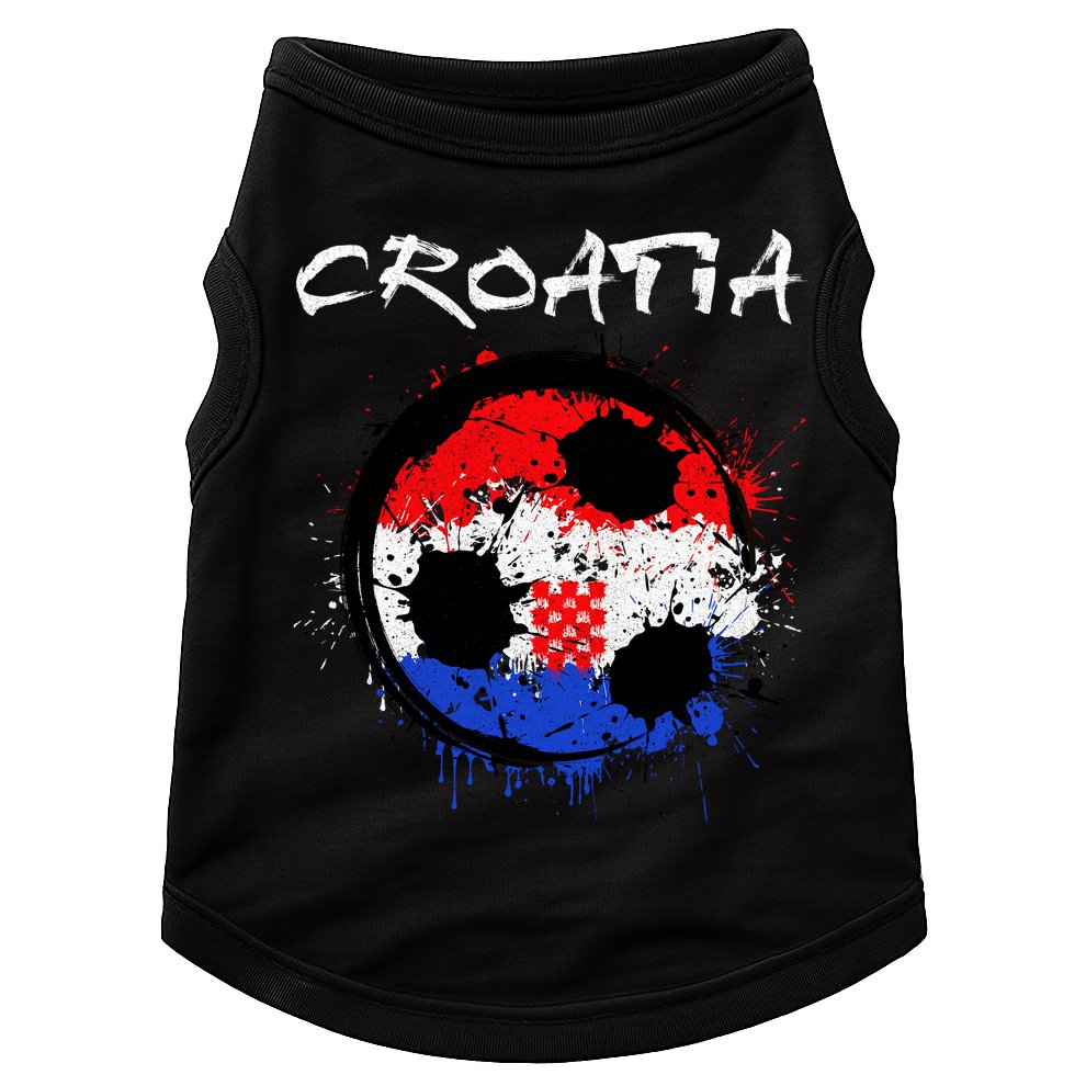 Croatia Soccer Ball Flag Doggie Tank