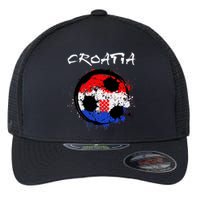 Croatia Soccer Ball Flag Flexfit Unipanel Trucker Cap