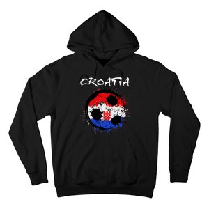 Croatia Soccer Ball Flag Hoodie