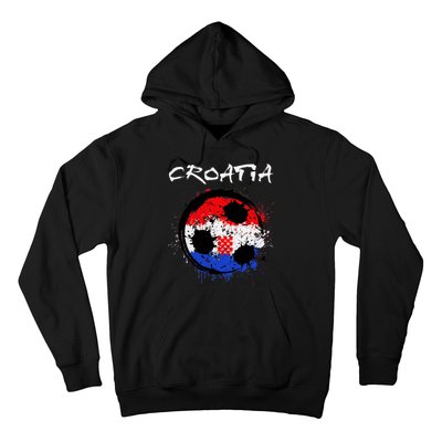 Croatia Soccer Ball Flag Hoodie