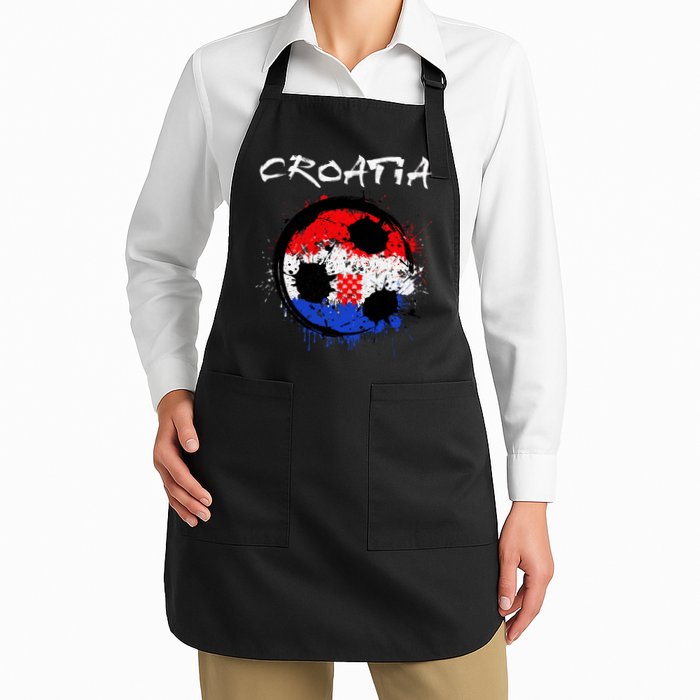 Croatia Soccer Ball Flag Apron