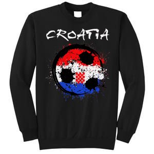 Croatia Soccer Ball Flag Sweatshirt