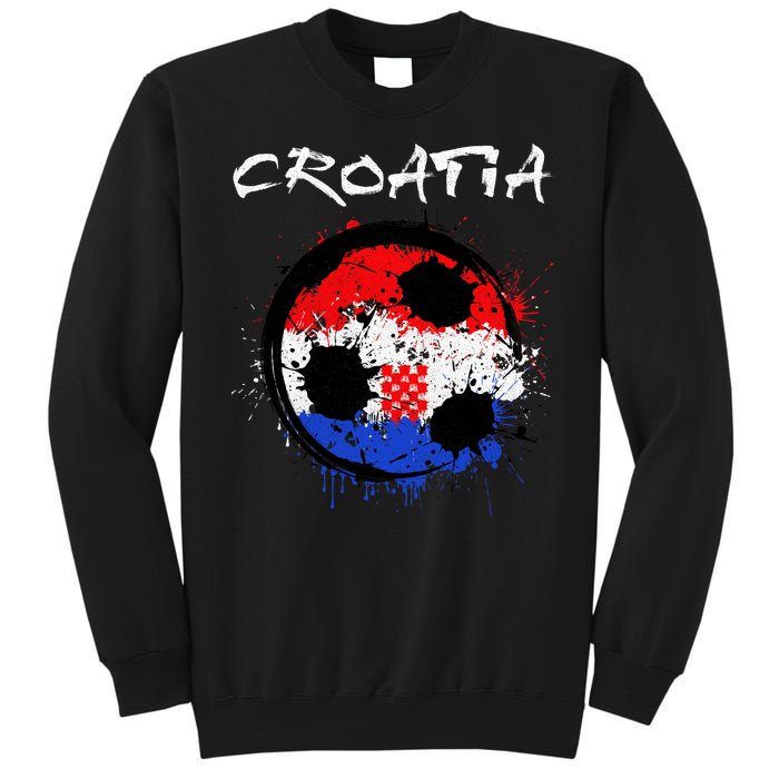 Croatia Soccer Ball Flag Sweatshirt