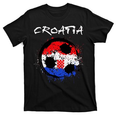 Croatia Soccer Ball Flag T-Shirt