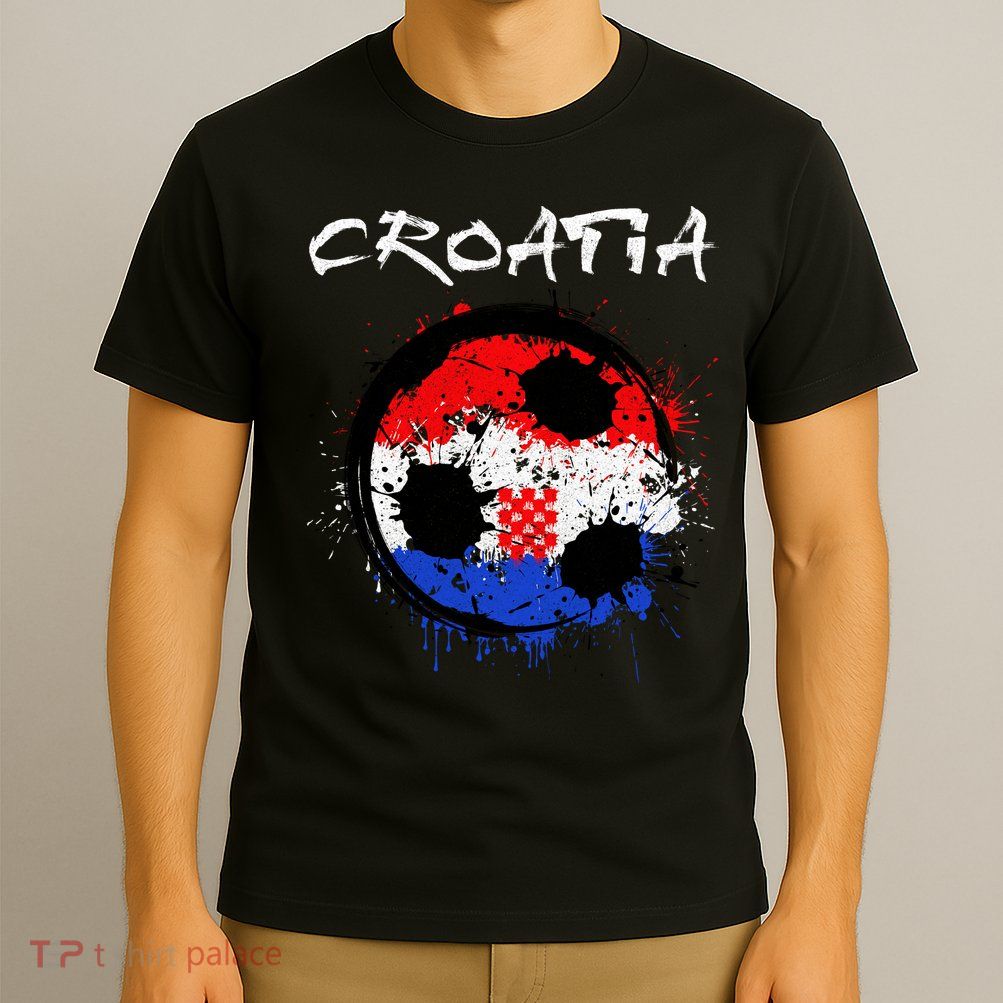 Croatia Soccer Ball Flag T-Shirt