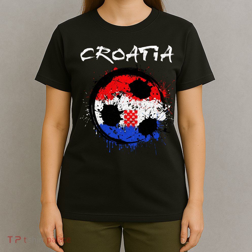 Croatia Soccer Ball Flag T-Shirt