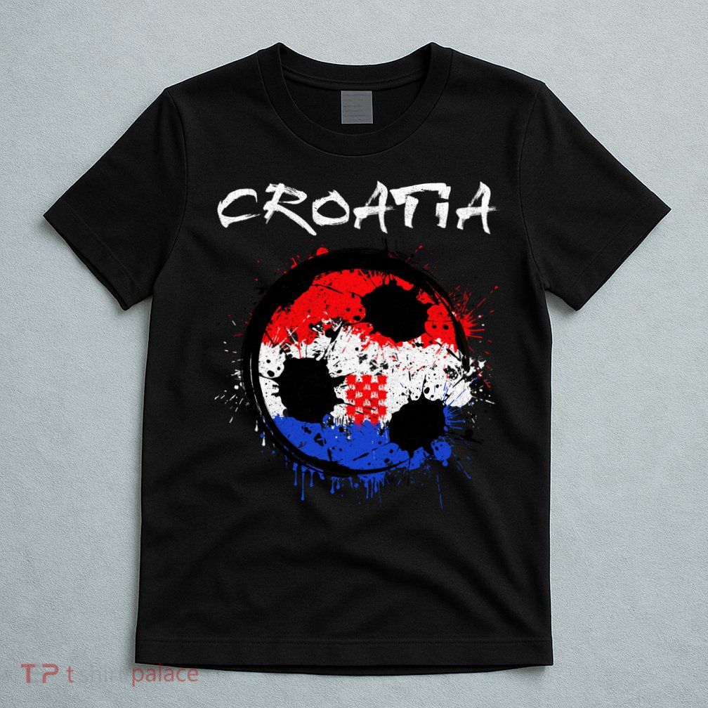 Croatia Soccer Ball Flag T-Shirt
