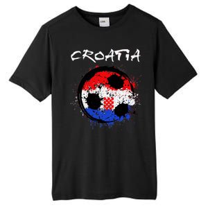 Croatia Soccer Ball Flag Tall Fusion ChromaSoft Performance T-Shirt