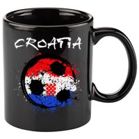 Croatia Soccer Ball Flag 11oz C Handle Ceramic Mug