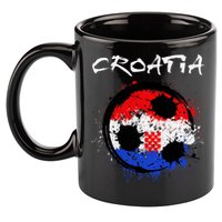 Croatia Soccer Ball Flag 11oz C Handle Ceramic Mug