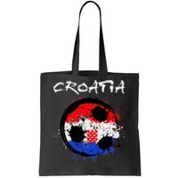 Croatia Soccer Ball Flag Tote Bag