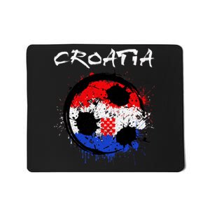 Croatia Soccer Ball Flag Mousepad