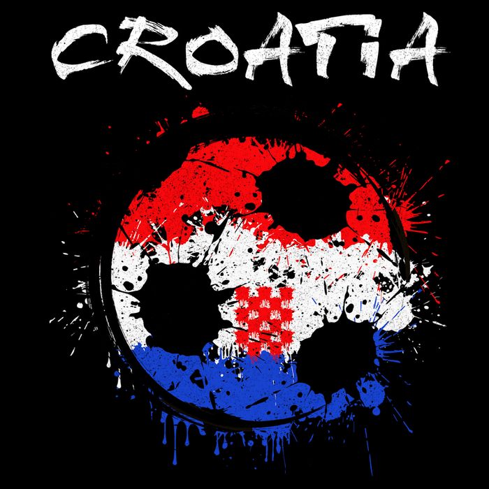 Croatia Soccer Ball Flag Baby Bodysuit