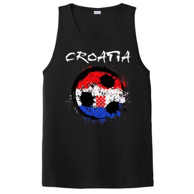 Croatia Soccer Ball Flag PosiCharge Competitor Tank