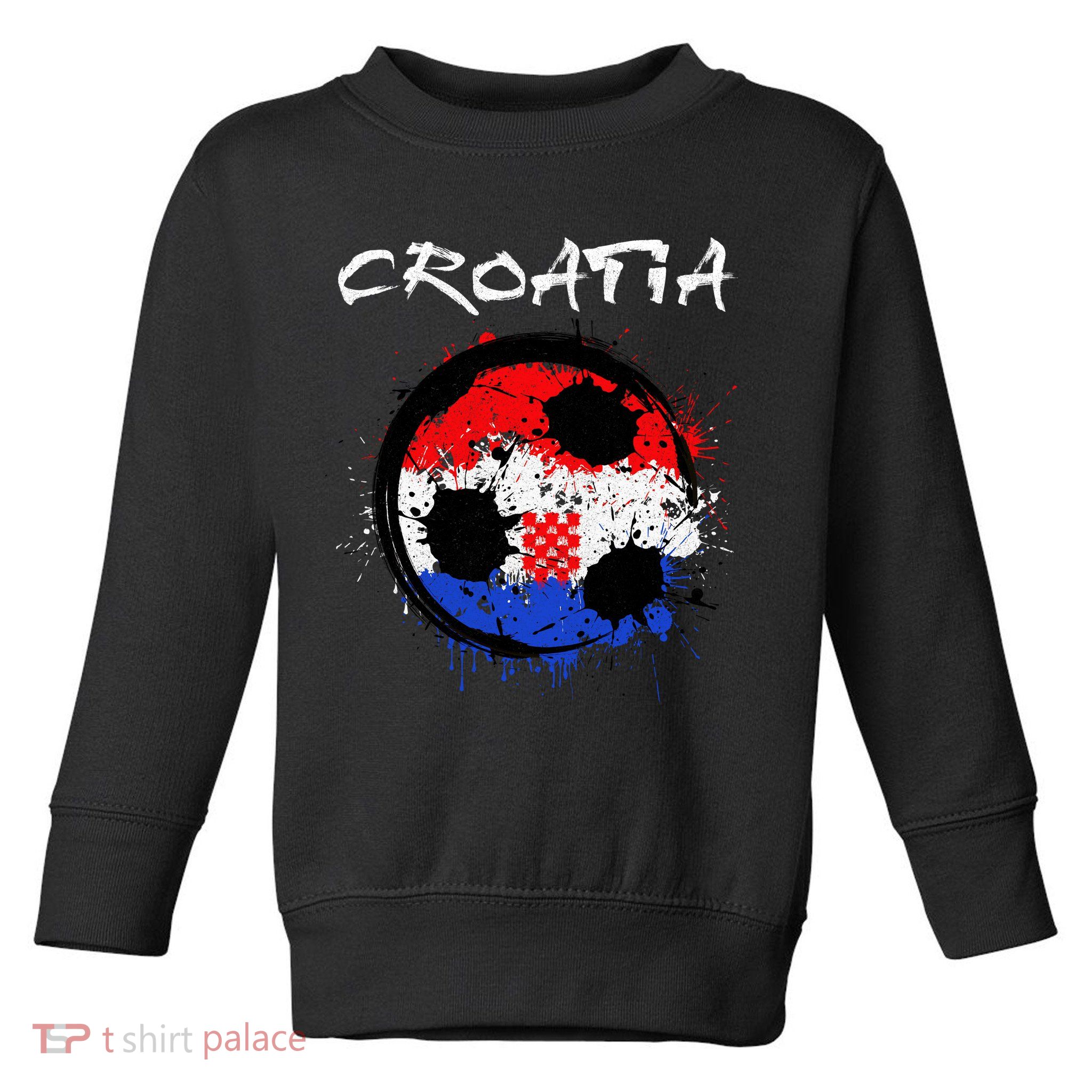 Croatia Soccer Ball Flag Toddler Sweatshirt