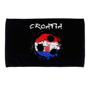 Croatia Soccer Ball Flag Microfiber Hand Towel