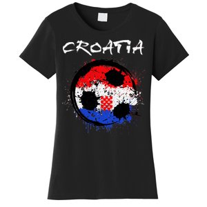 Croatia Soccer Ball Flag Women's T-Shirt