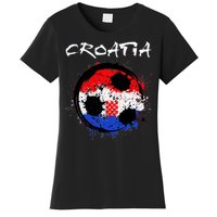 Croatia Soccer Ball Flag Women's T-Shirt