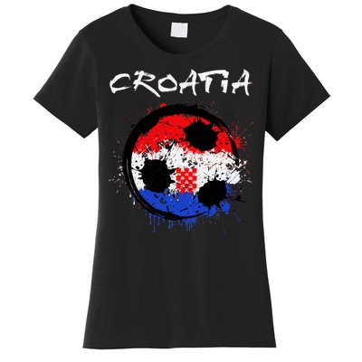 Croatia Soccer Ball Flag Women's T-Shirt