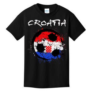 Croatia Soccer Ball Flag Kids T-Shirt