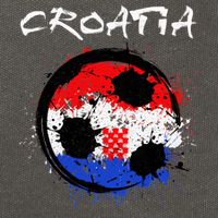 Croatia Soccer Ball Flag Cotton Canvas Backpack