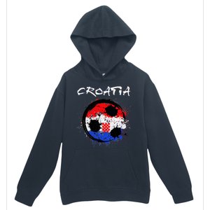 Croatia Soccer Ball Flag Urban Pullover Hoodie